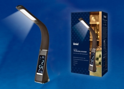 Настольная лампа Uniel TLD-542 Brown/LED/300Lm/5000K/Dimmer в современном стиле, цвет коричневый