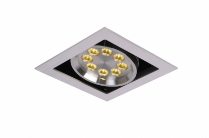 Встраиваемый светодиодный светильник Lucide LED Pro 28905/08/12 в стиле Хай-тек, цвет серый