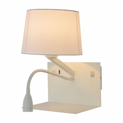 Бра Arte Lamp Ibis A1056AP-2WH в современном стиле, цвет белый, мощность 43 Вт
