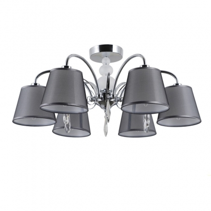 Потолочная люстра Omnilux Recco OML-66707-06 цвет серый, мощность 240 Вт