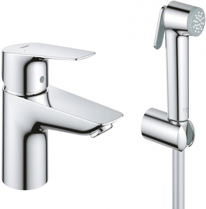 Смеситель Grohe Start Edge 2020 23773001 для раковины, с гигиеническим душем, однорычажный, хром