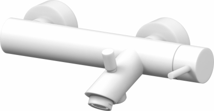 Смеситель Paffoni Light LIG022BO для ванны c душем, белый, однорычажный, длина излива 15.4 см