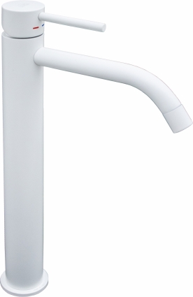 Смеситель Paffoni Light LIG081BO для раковины, белый, однорычажный, высота излива 22.9 см