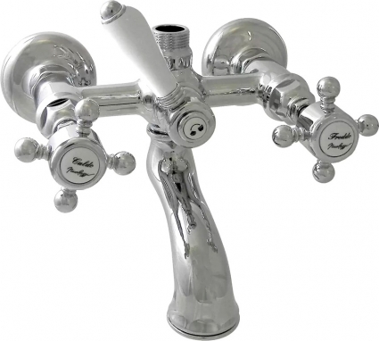 Смеситель Nicolazzi Classica Lusso 1400CR70 для ванны с душем, хром, двухвентильный, длина излива 15.5 см