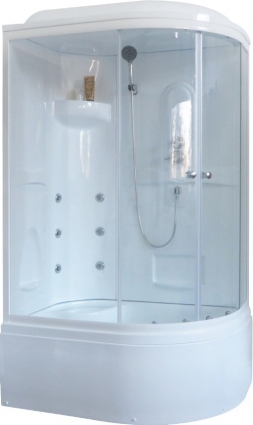 Душевая кабина Royal Bath ВК RB8120BK2-T-L поддон глубокий, стекло прозрачное