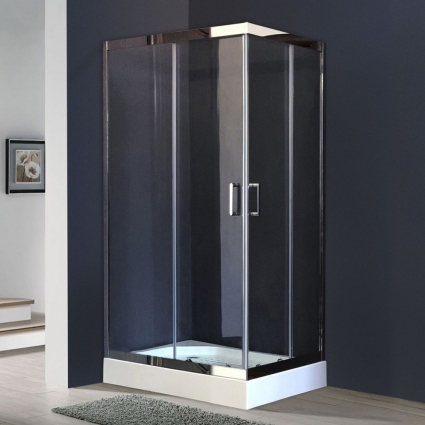 Душевой уголок Royal Bath HPD RB9100HPD-T-CH 100x90 прямоугольный, двери раздвижные