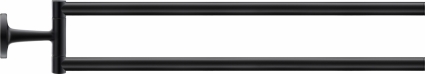 Полотенцедержатель Duravit Starck T 0099414600 черный, двойной, подвесной