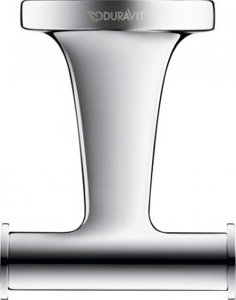Крючок Duravit Starck T 0099301000 двойной, хром в современном стиле