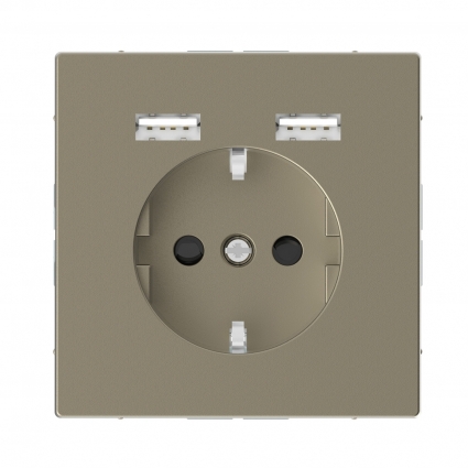 Розетка компьютерная USBx2 Schneider Electric Merten D-Life MTN2366-6033 цвет бежевый
