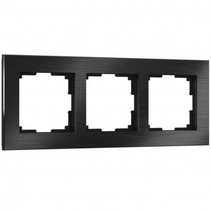 Рамка Werkel Aluminium на 3 поста черный алюминий W0031708 4690389158100