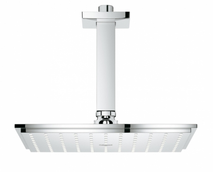 Верхний душ с кронштейном GROHE Rainshower Allure, диаметр 210 мм, потолочный кронштейн, хром