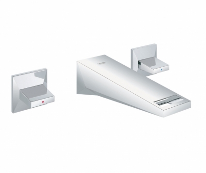 Смеситель для раковины GROHE Allure Brilliant на 3 отверстия, вынос 161 мм, двухвентильный, хром
