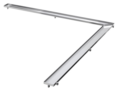 Решетка Tece TECEdrainline Plate 100х100 см под плитку угловая хром