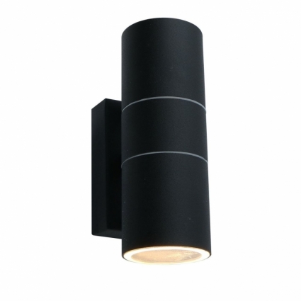 Уличный настенный светильник Arte Lamp Sonaglio A3302AL-2BK в современном стиле, цвет черный