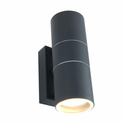Уличный настенный светильник Arte Lamp Sonaglio A3302AL-2GY в современном стиле, цвет графит