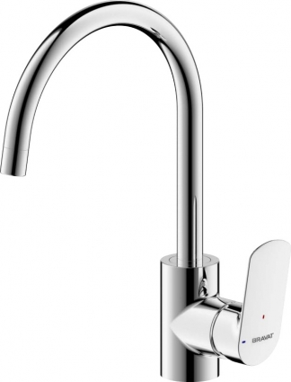Смеситель Bravat Rhein F7429564CP-ENG для кухни однорычажный, хром