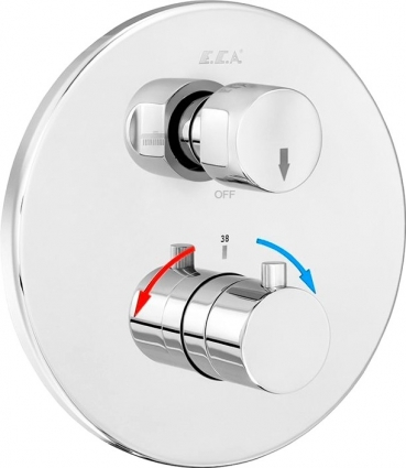 Термостат E.C.A. Thermostatic 102167215EX-YDE для ванны и душа, хром, термостат