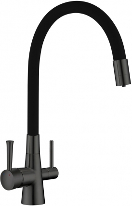 Смеситель Lemark Comfort LM3075GM для кухонной мойки однорычажный, черный