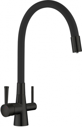Смеситель Lemark Comfort LM3075BL для кухонной мойки однорычажный, черный