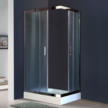 Душевой уголок Royal Bath HPD RB8100 HPD-C-CH 100x80 прямоугольный, двери раздвижные