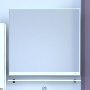 Зеркало Misty Джулия 85 белое White с полками, прямоугольное