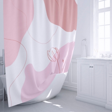 Штора для ванной Fixsen Cream FX-2514 180x200 в современном стиле