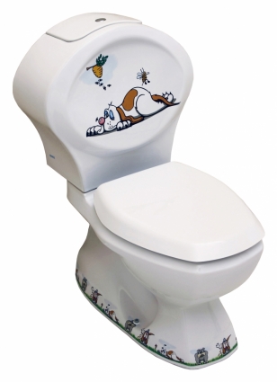 Унитаз-компакт Serel For children 8702 овальный, антивсплеск, 31x56 см