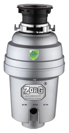 Измельчитель отходов Zorg Inox D ZR-38 D расчитан на 2-3 человека, мощность 380 Вт