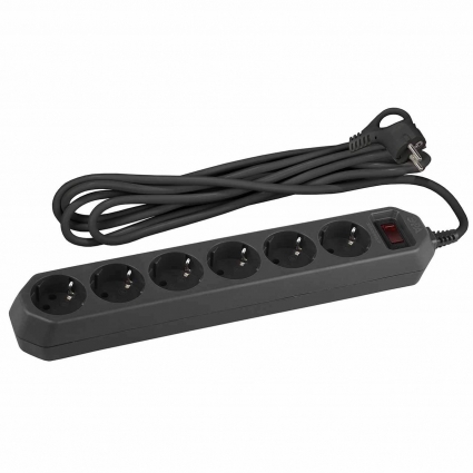 Сетевой фильтр ЭРА USF-6es-5m-B-Box Б0037265 мощность 2200 Вт
