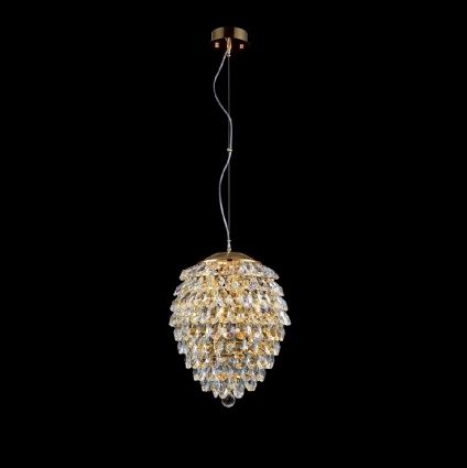 Подвесной светильник Crystal Lux Charme SP4 Gold/Transparent в стиле арт-деко, цвет прозрачный