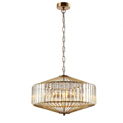 Подвесной светильник Crystal Lux Fiesta SP5 Brass/Transparente цвет латунь, мощность 300 Вт