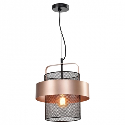 Подвесной светильник Lussole Loft Bullock LSP-8407 в стиле лофт, цвет черный