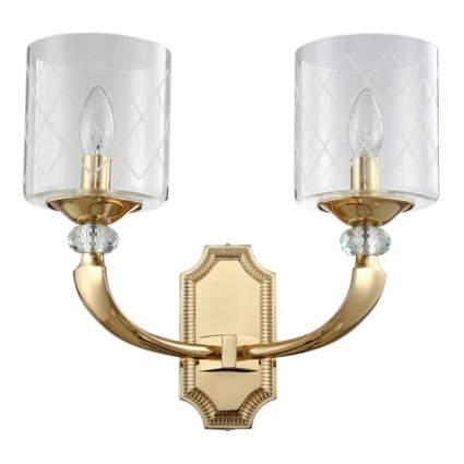 Бра Crystal Lux Gracia AP2 Gold в классическом стиле, мощность 120 Вт