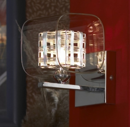 Бра Lussole Sorso LSC-8001-01 в стиле Хай-тек, цвет хром, мощность 40 Вт