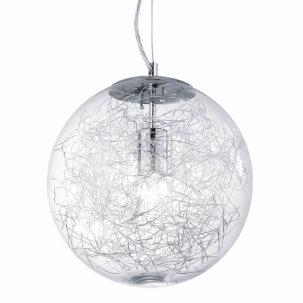 Подвесной светильник Ideal Lux Mapa Max SP1 D30 в стиле Хай-тек, цвет хром
