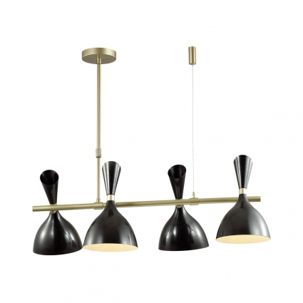 Подвесная люстра Odeon Light Rasto 4665/4 цвет черный, мощность 160 Вт