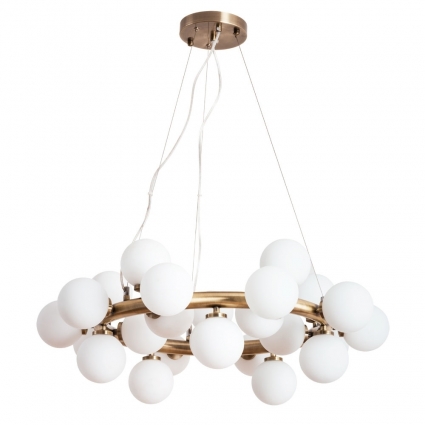 Подвесная люстра Arte Lamp Bolla-Piccolo A3988SP-25AB цвет белый, мощность 625 Вт