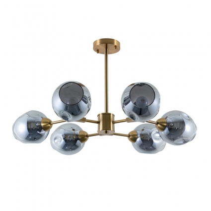 Потолочная люстра Arte Lamp Yuka Smoky A7759PL-6PB мощность 360 Вт