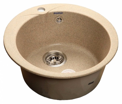 Мойка кухонная GranFest Rondo GF-R480 песочный круглая, 48x48 см