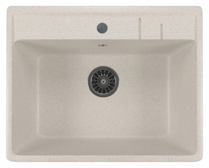 Мойка кухонная Mixline ML-GM15 белый матовая, прямоугольная, 56x50.5 см