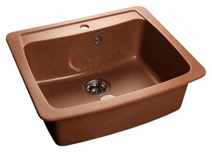 Мойка кухонная GranFest Standart GF-S605 терракот прямоугольная, 61x51 см