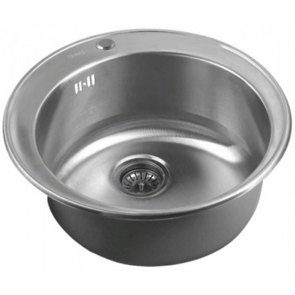 Мойка кухонная Zorg Inox RX ZR-510/205 брашированная, круглая, 51x51 см