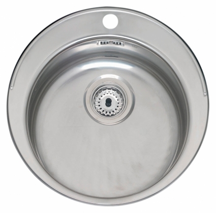 Мойка кухонная Reginox R18 380 LUX OKG сталь глянцевая, круглая, 48.3x48.3 см