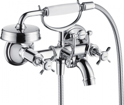 Смеситель Axor Montreux 16540000 для ванны с душем, хром, двухвентильный, длина излива 22.4 см