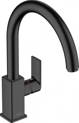 Смеситель Hansgrohe Vernis Shape M35 71871670 для кухонной мойки однорычажный, черный