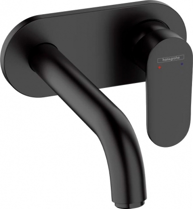 Смеситель Hansgrohe Vernis Blend 71576670 для раковины, черный, однорычажный, длина излива 20.7 см