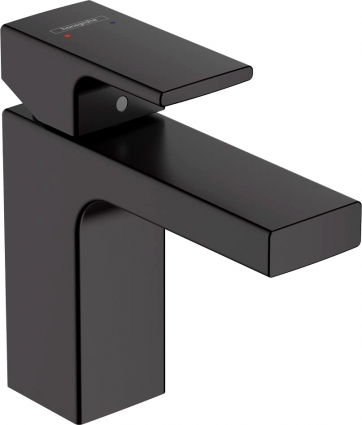 Смеситель Hansgrohe Vernis Shape 71561670 для раковины, черный, однорычажный, высота излива 9.5 см