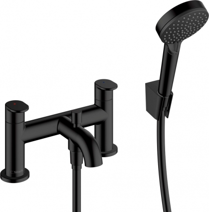 Смеситель Hansgrohe Vernis Blend 71461670 на борт ванны, черный, двухвентильный, длина излива 11 см