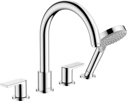 Смеситель Hansgrohe Vernis Shape 71459000 на борт ванны, хром, двухвентильный, длина излива 21.1 см