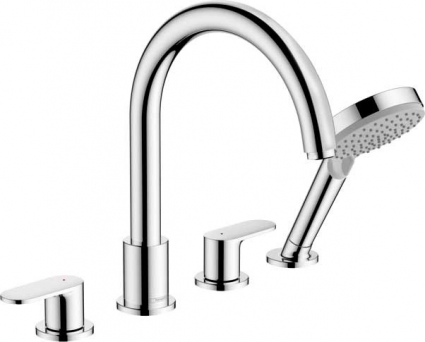 Смеситель Hansgrohe Vernis Blend 71456000 на борт ванны, хром, двухвентильный, длина излива 21.1 см